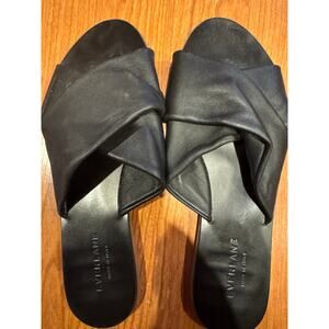 Italy Everlane Black Slides Sandals Ladies 8